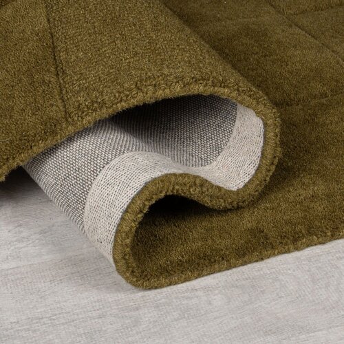Flair Rugs Kaki zelen ročno tkan volnen tekač 60x230 cm Checkerboard &amp;ndash; Slike