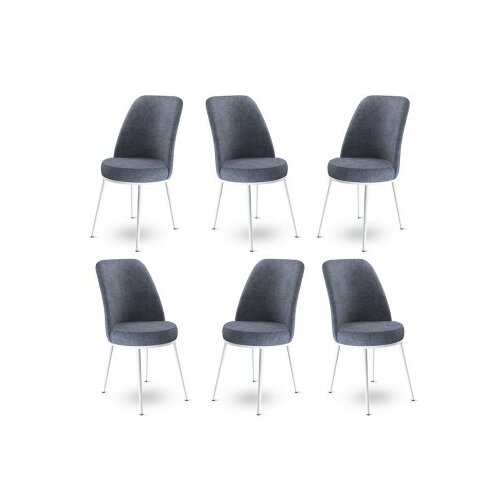 Hanah home Dexa set stolica, 45x89x42 cm, 6 dijelova, Crno-bijela Cijene