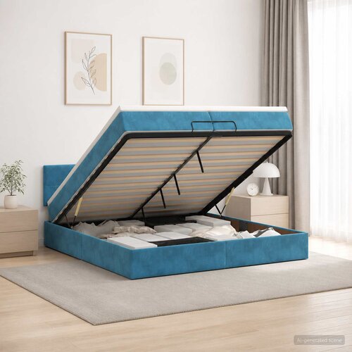  od pjene s madracem i LED-om Tamno plava 200 x 200 cm Cene
