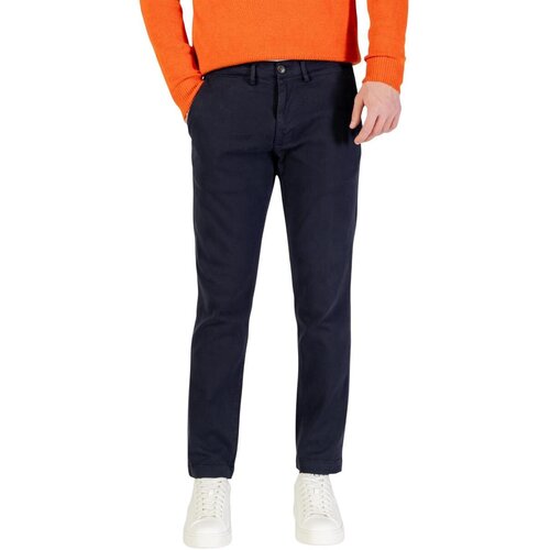 Borghese Hlače Chino / Carrot Chino - Pantaloni eleganti 5WPA01 11CO101 Modra Cene