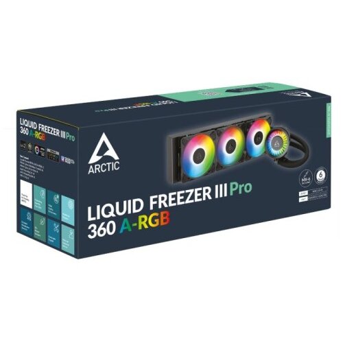 Arctic LIQUID FREEZER III PRO 360mm A-RGB vodno hlajenje za INTEL/AMD procesorje (črn) Cene