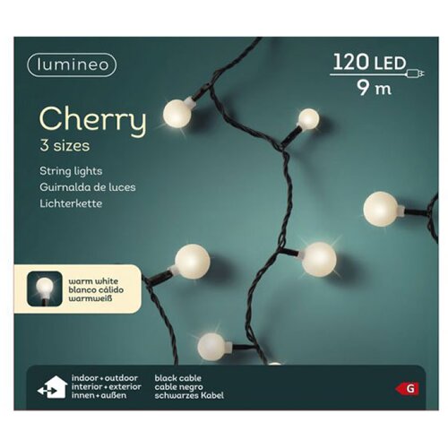 Lumineo Spoljašnje Led novogodišnje lampice Cherry 9m 120 toplo belih 494646 Cene