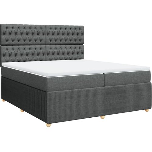 Maison Chic Box spring postelja - Vzmetna postelja z vzmetnico temno siva 200x200 cm blago SL5224, (21903712) Cene