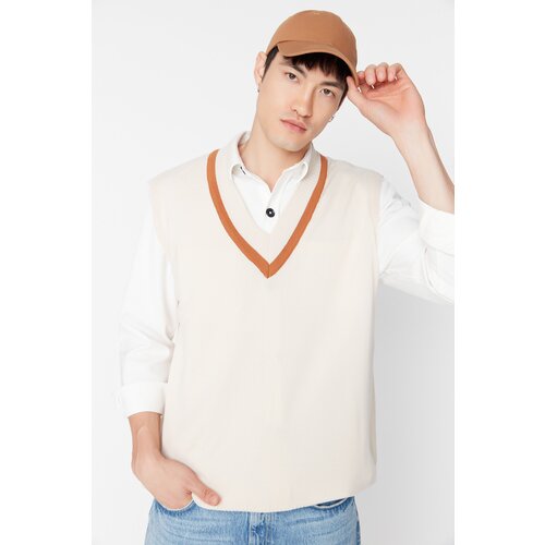 Trendyol Sweater Vest - Orange - Oversize Slike