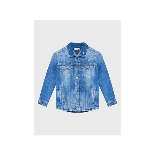 Tommy Hilfiger Jeans jakna Denim Shacket KS0KS00356 D Modra Regular Fit