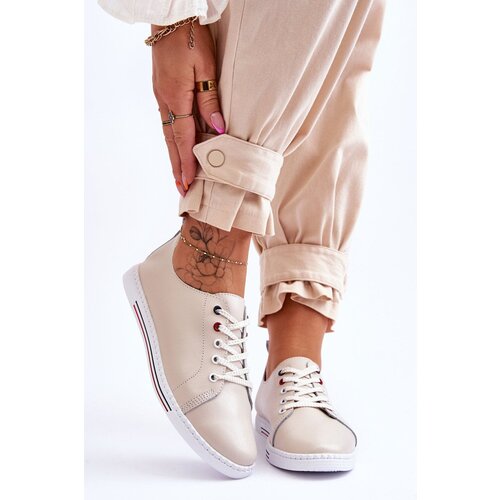S. BARSKI Women's Leather Sneakers Beige S.Barski Cijene