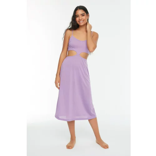 Trendyol Lilac Cut-Out Detailed Knitted Dress