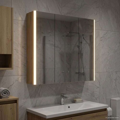  Kopalniška ogledalna omara z LED lučmi Oreh 73.5 x 15.5 x 70 cm, (5000233194) Cene