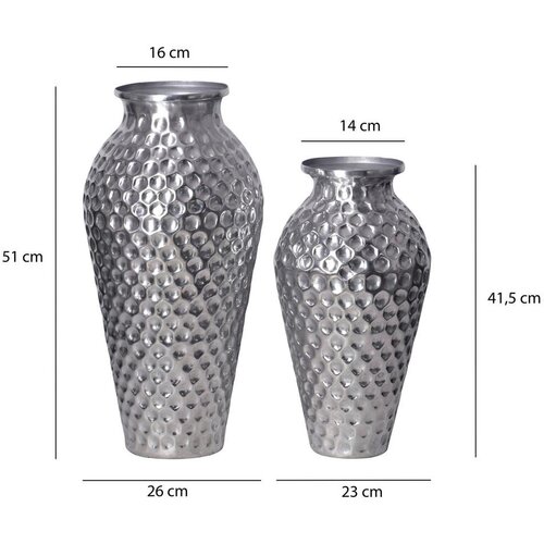 Livetastic Set Dekorativnih Vaz Silver, 2 Kos Slike