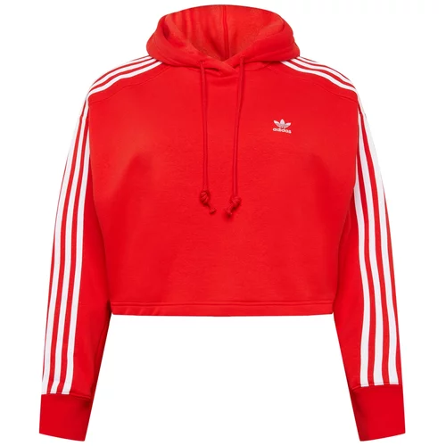 Adidas Sweater majica crvena / bijela