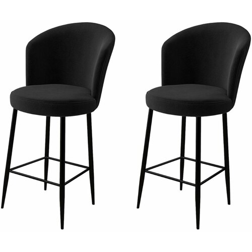 HANAH HOME fora - black black bar stool set (2 pieces) Slike
