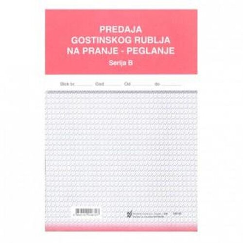 NARODNE NOVINE-UT XII-36 PREDAJA GOSTINSKOG RUBLJA NA PRANJE I PEGLANJE; Blok 3 x 50 listova, 14,8 x 21 cm Cijene