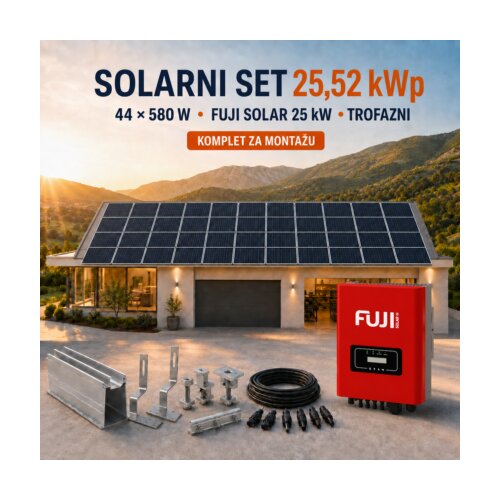  SOLARNI SET 25,52 kWp &amp;ndash; TONGWEI 580 W + FUJI SOLAR 25 kW Slike