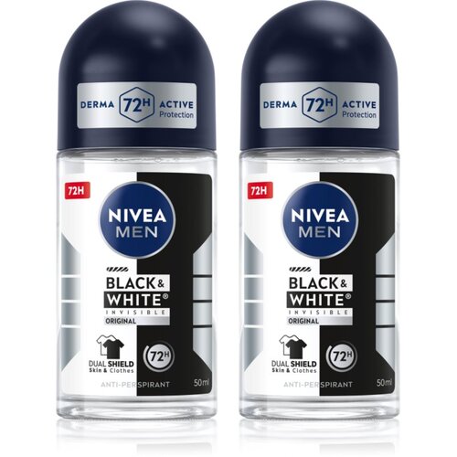 Nivea MEN Black & White Invisible Original roll-on antiperspirant ekonomično pakiranje Cijene