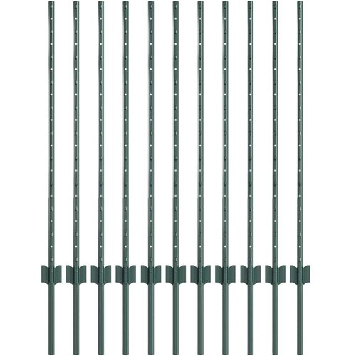  Ugrađeni stup za ogradu 11 pcs Zelena 140 cm Slike