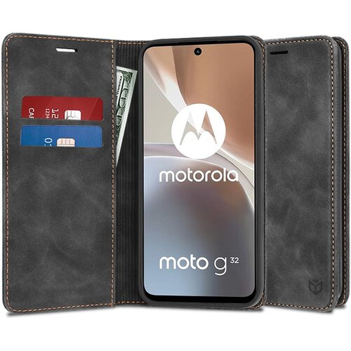 Techsuit Confy Cover preklopna torbica za Motorola Moto G32 &ndash; črna Cene