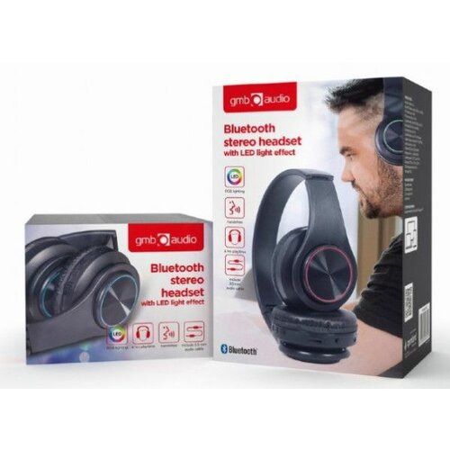 BHP led 01 gembird bluetooth stereo headset with led light effect Cene