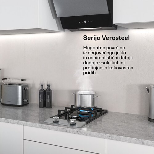 Klarstein Verosteel plinsko kuhalo, 2 plamena, električna zapaljivost, kompatibilno s prirodnim i LPG plinom, 4200 W, 30cm Slike