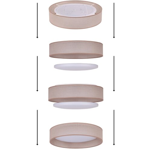  Duolla - LED plafonsko svetlo ROLLER LED/24W/230V, prečnik 45 cm, svetlo braon Slike