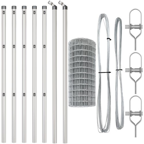 VidaXL Euro Ograda s 13 Postova 0.4x25 m Galvanizirani čelik Slike