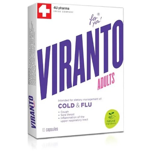 4U Pharma Viranto Adults protiv prehlade, 10 kapsula Cene