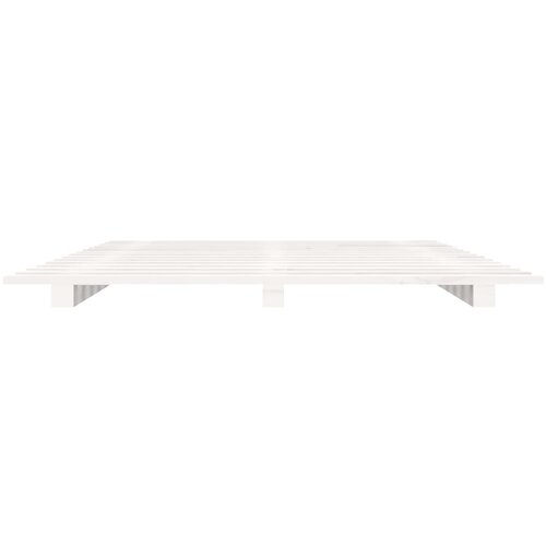  Okvir za krevet bijeli 100 x 200 cm od masivne borovine Slike