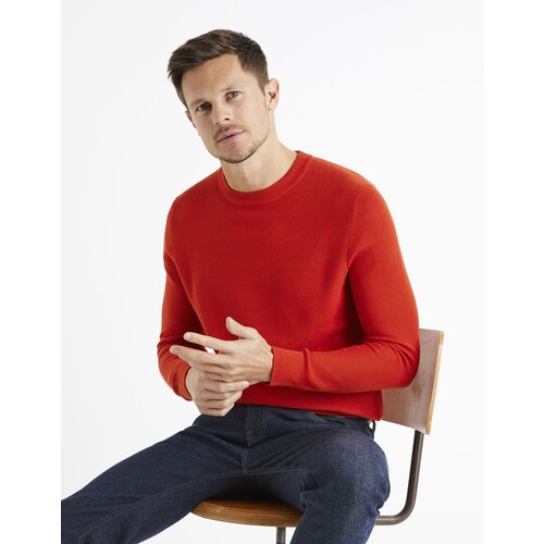 Celio Sweater Bepic with round neckline - Men Slike