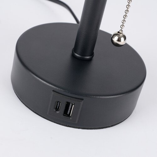  Brilagi - Stona lampa sa USB portom TABLON 1xE27/25W/230V crna/bela Slike