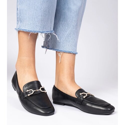 D/CEO marka niezdefiniowana Black elegant moccasins with rhinestones Banzao Slike