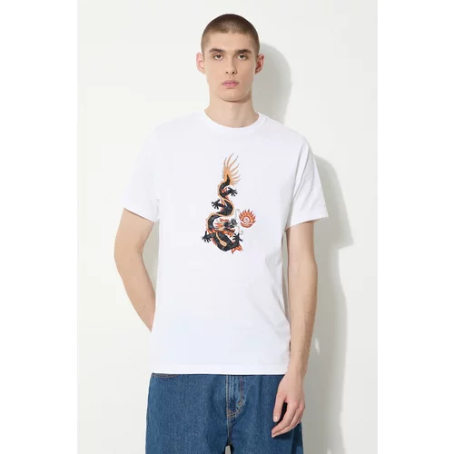 Maharishi Pamučna majica Original Dragon za muškarce, boja: bijela, s aplikacijom, 5125.WHITE