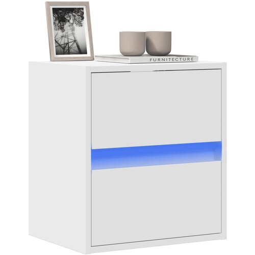 vidaXL Stenska TV omarica z LED lučkami bela 41x31x45 cm Cene