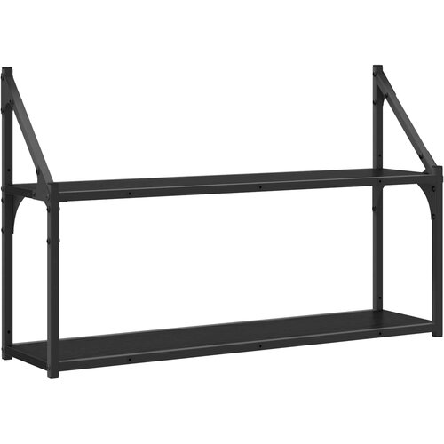  Polica na zidu Zidna montaža Crni hrast 80 x 21 x 51 cm Cijene