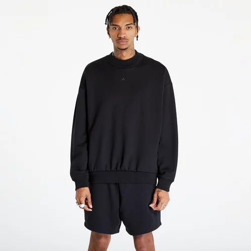 Adidas One Fleece Basketball Crew Sweatshirt UNISEX Black/ Talc