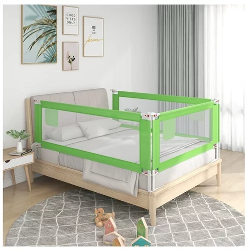  posteljno varovalo za malčke zeleno 180x25 cm blago