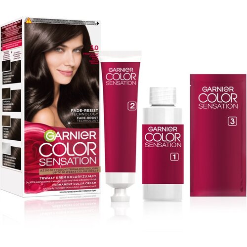 Garnier Color Sensation barva za lase odtenek 3.0 Prestiżowy Ciemny Brąz 1 kos Cene