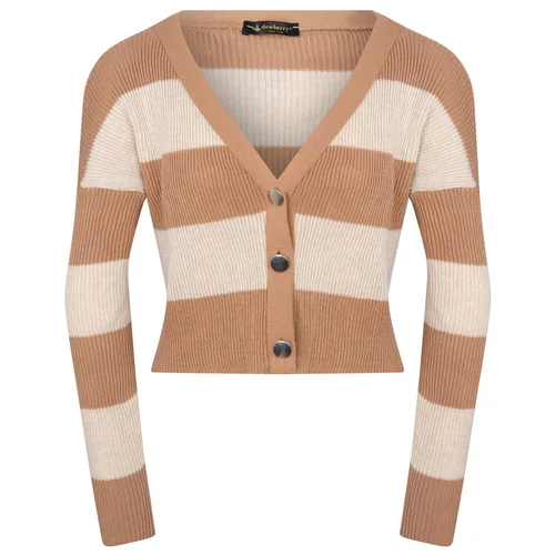 Dewberry Z3008 LADIES CARDIGAN - OUTDOOR CAMEL