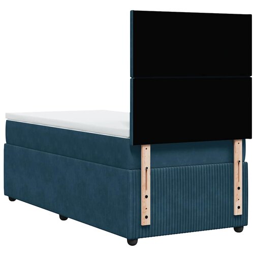 Box spring krevet s madracem plavi 90x190 cm bar&amp;scaron;unasti Slike