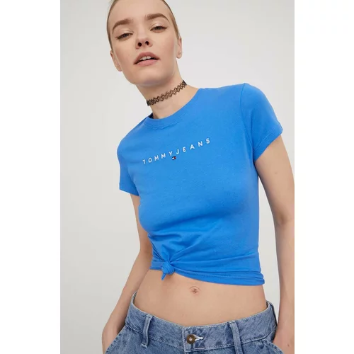 Tommy Jeans Bombažna kratka majica ženski