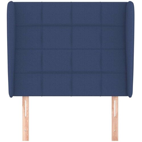  Uzglavlje s u&amp;scaron;ima plavi 103x23x118/128 cm od tkanine Slike