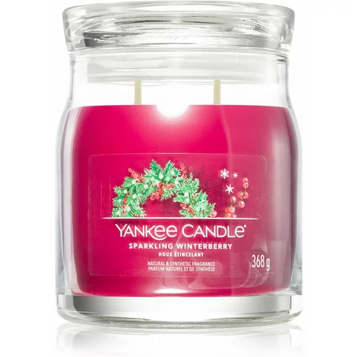 Yankee Candle Sparkling Winterberry dišeča sveča Signature 368 g