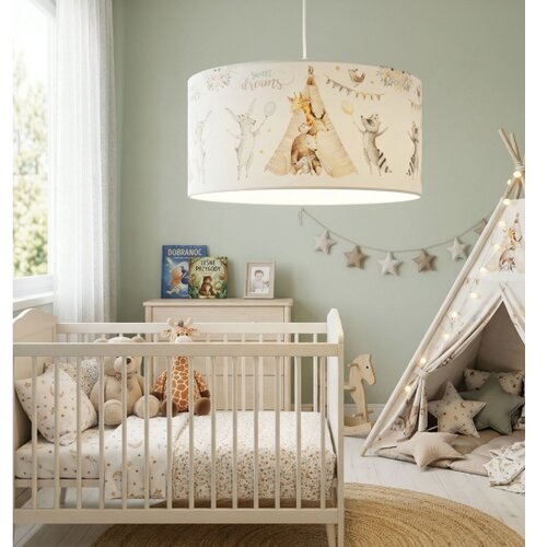  Dečiji luster KIDS ROOM 1xE27/60W/230V prečnik 40 cm životinjice Slike
