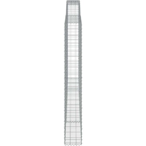  Lučne gabionske ko&amp;scaron;are 3 kom 400x30x220/240cm pocinčano željezo Slike
