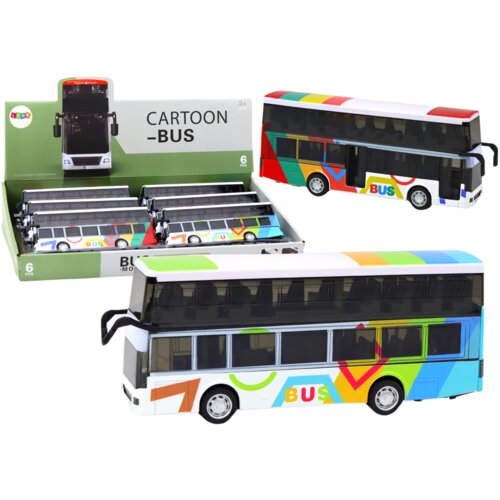 Double Decker Bus With Metal Drive, Colorful Lights, Sounds Cene