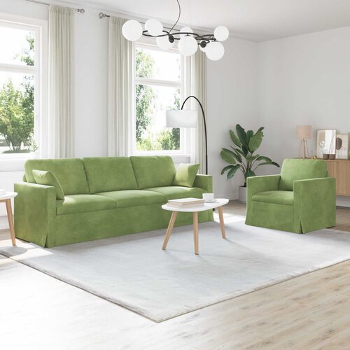  Set sofe 2 pcs Svijetlo zelena 228 x 78 x 80 cm Bar&scaron;un Cijene