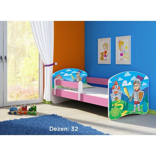 ACMA dečiji krevet ii 140x70 + dušek 6 cm PINK32 Slike