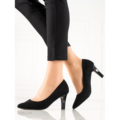 SHELOVET GOODIN CASUAL BLACK PUMPS Slike