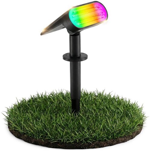  LED RGB Solarna lampa 2u1 LED/3,7V 1200 mAh IP54 crna Slike