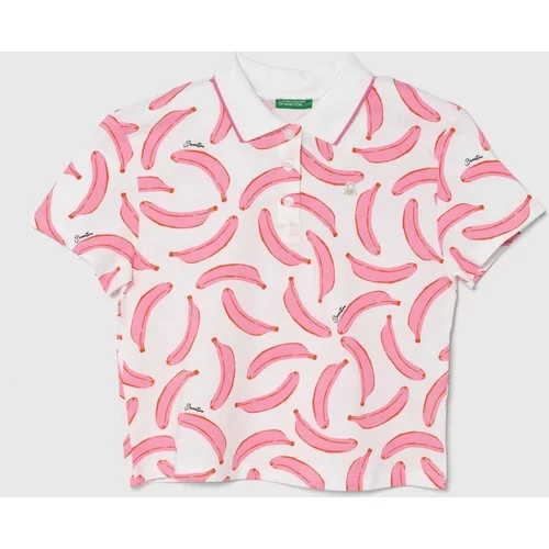 United Colors Of Benetton Dječja polo majica boja: ružičasta, s ovratnikom