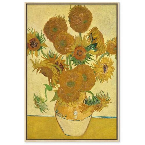  Slika - Vincent van Gogh – Sunflowers 40x60 U prirodnom drvenom okviru Cene