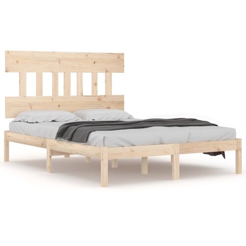  Okvir za krevet od masivnog drva 120 x 190 cm mali bračni Slike